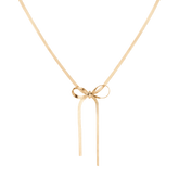 Aurate Herringbone Bow Choker