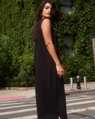 Claremont Liquid Jersey Sheath Dress - Black
