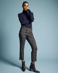 Cigarette Ponte Pants - British Plaid