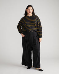 Bruno Sweater - Dark Ash/Gold Microstripe