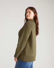 Brenda Zip Sweater - Camo
