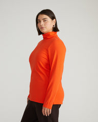 Close Fit Turtleneck - Poppy