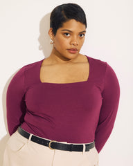 Agatha Liquid Jersey Top - Rothko Purple