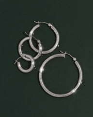 Aurate Silver Hoop Earrings
