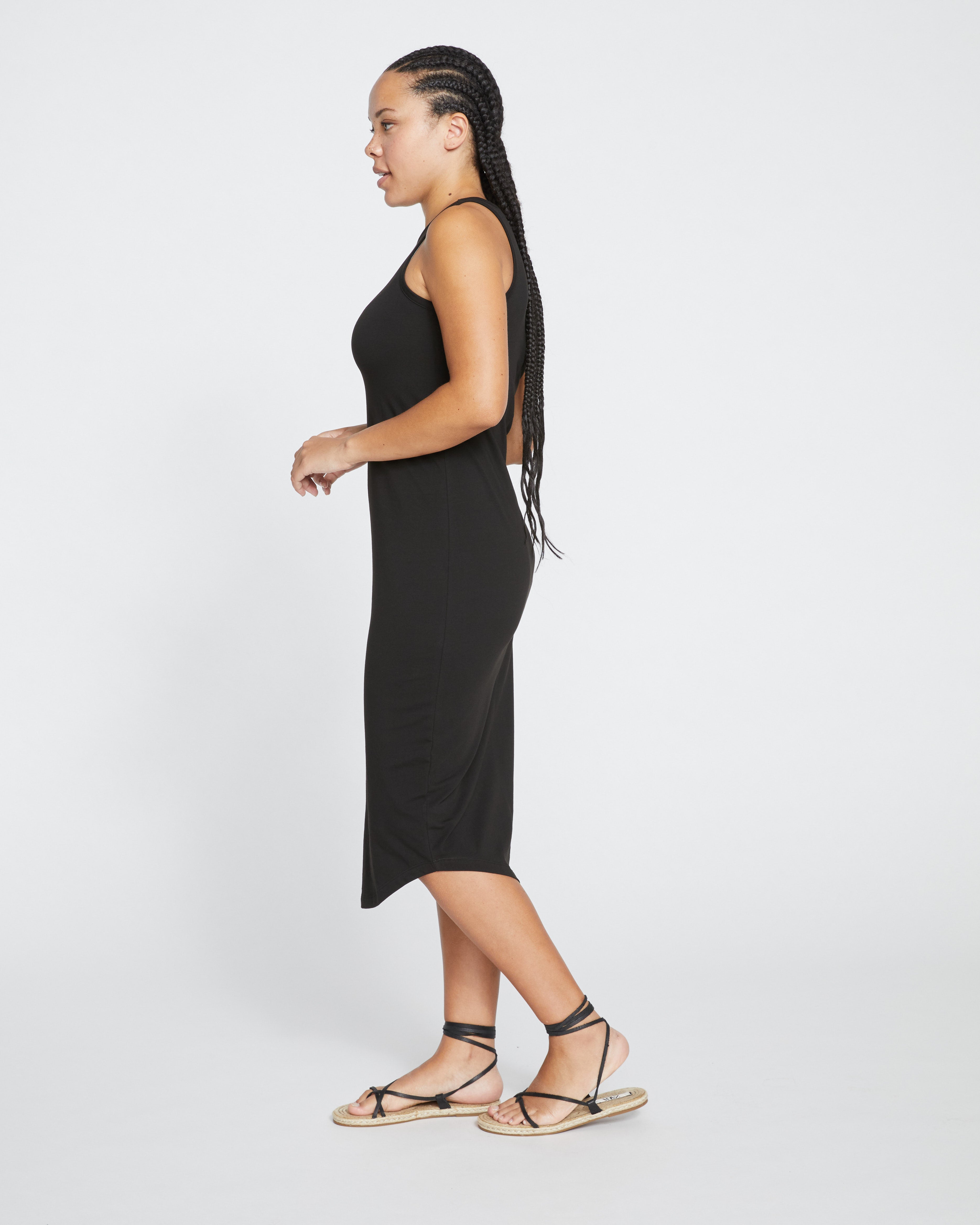 Cai High Neck Tank Dress - Black
