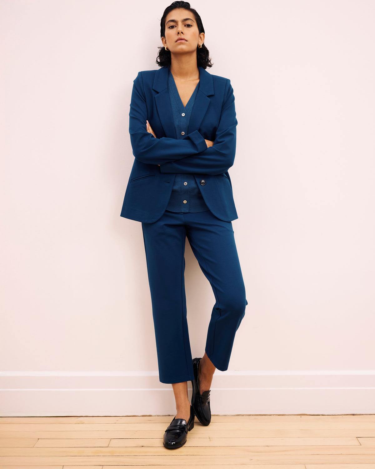 Cigarette Ponte Pants - Deep Teal