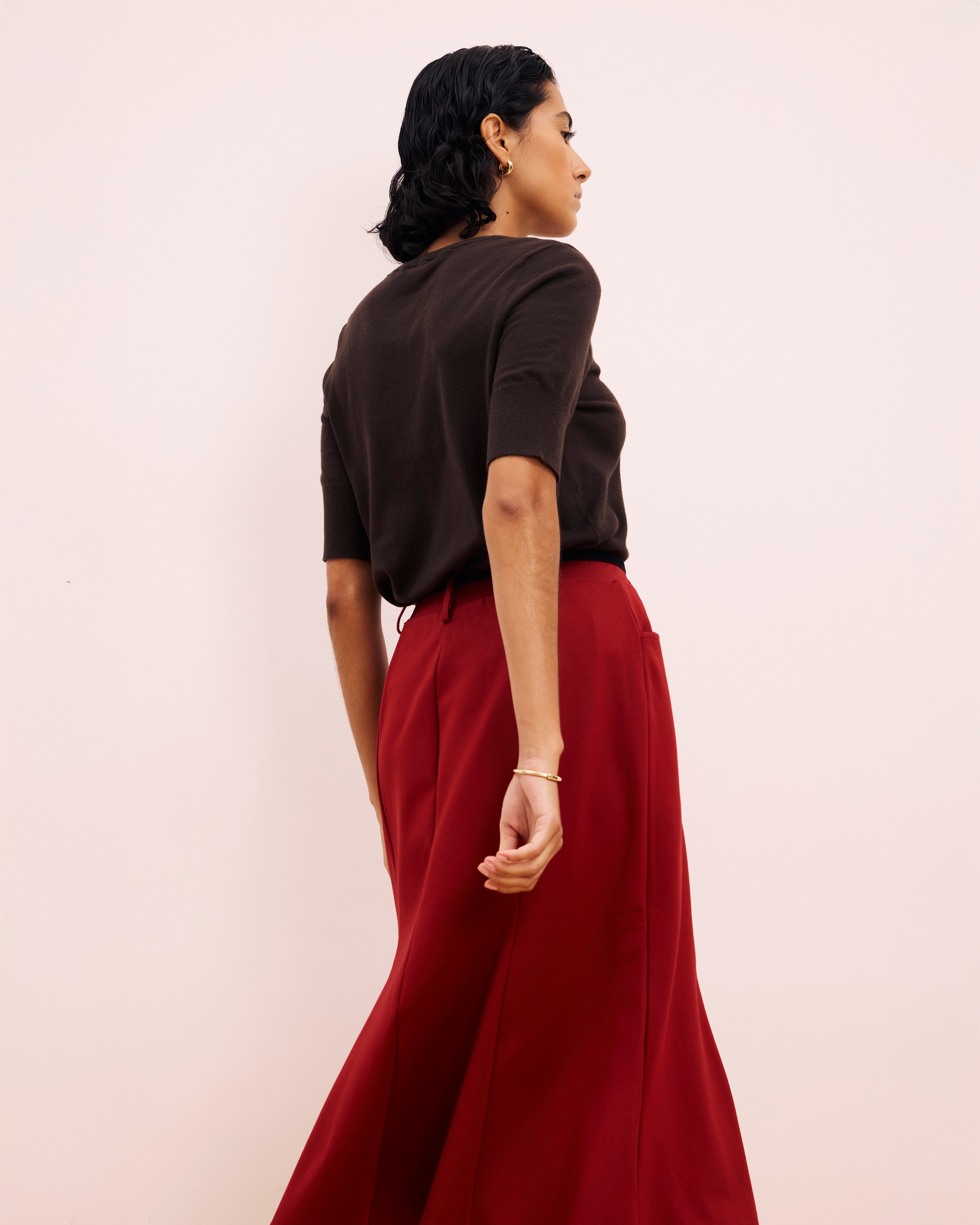 Carla Ponte Skirt - Garnet