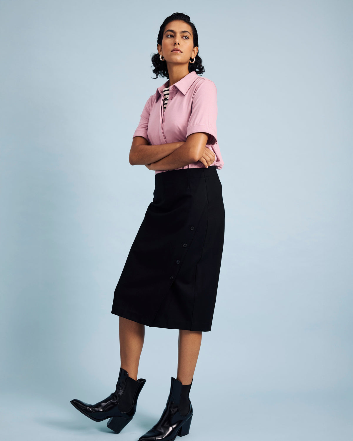 Anya Ponte Skirt - Black