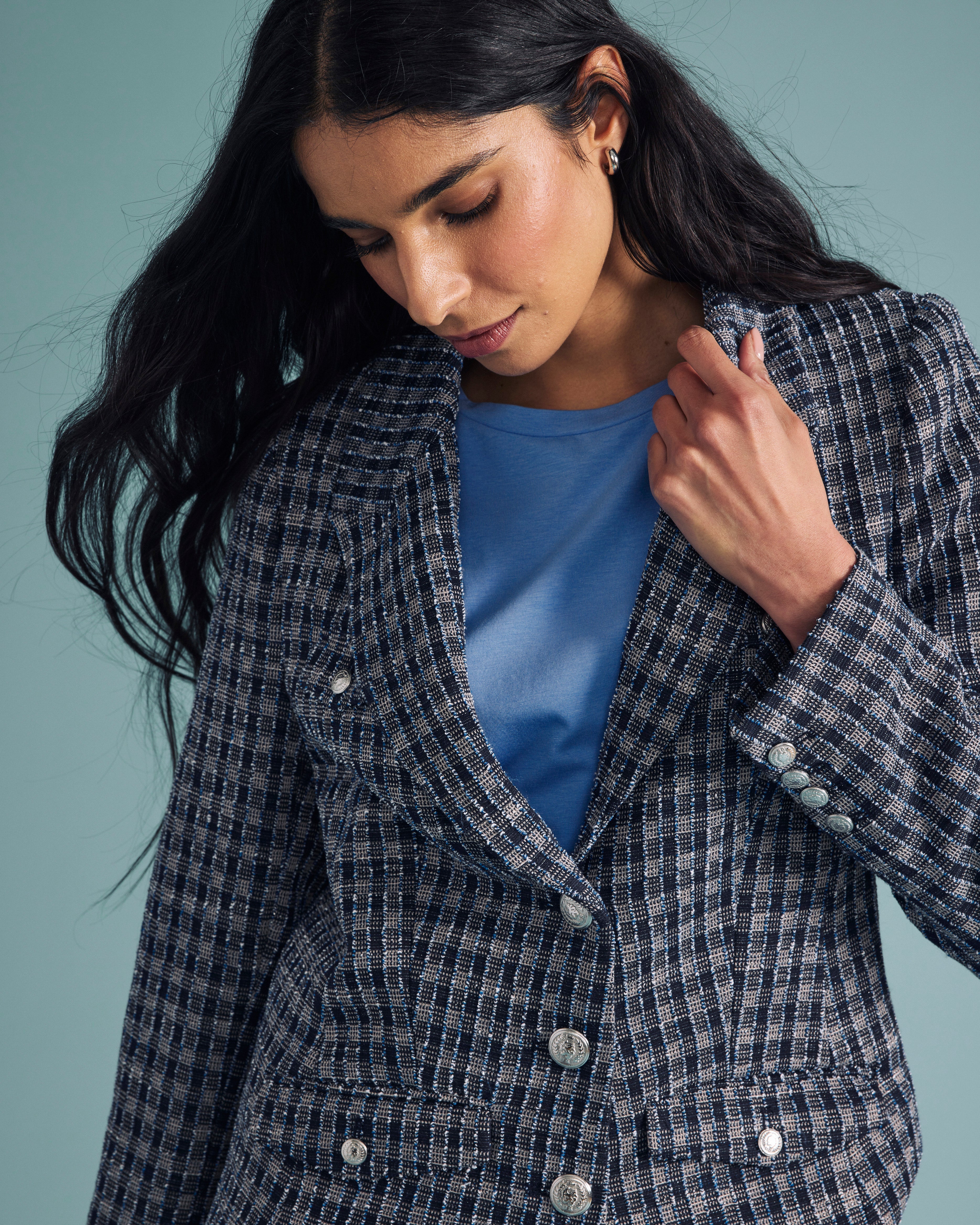 4 Pocket Ponte Blazer - French Tweed