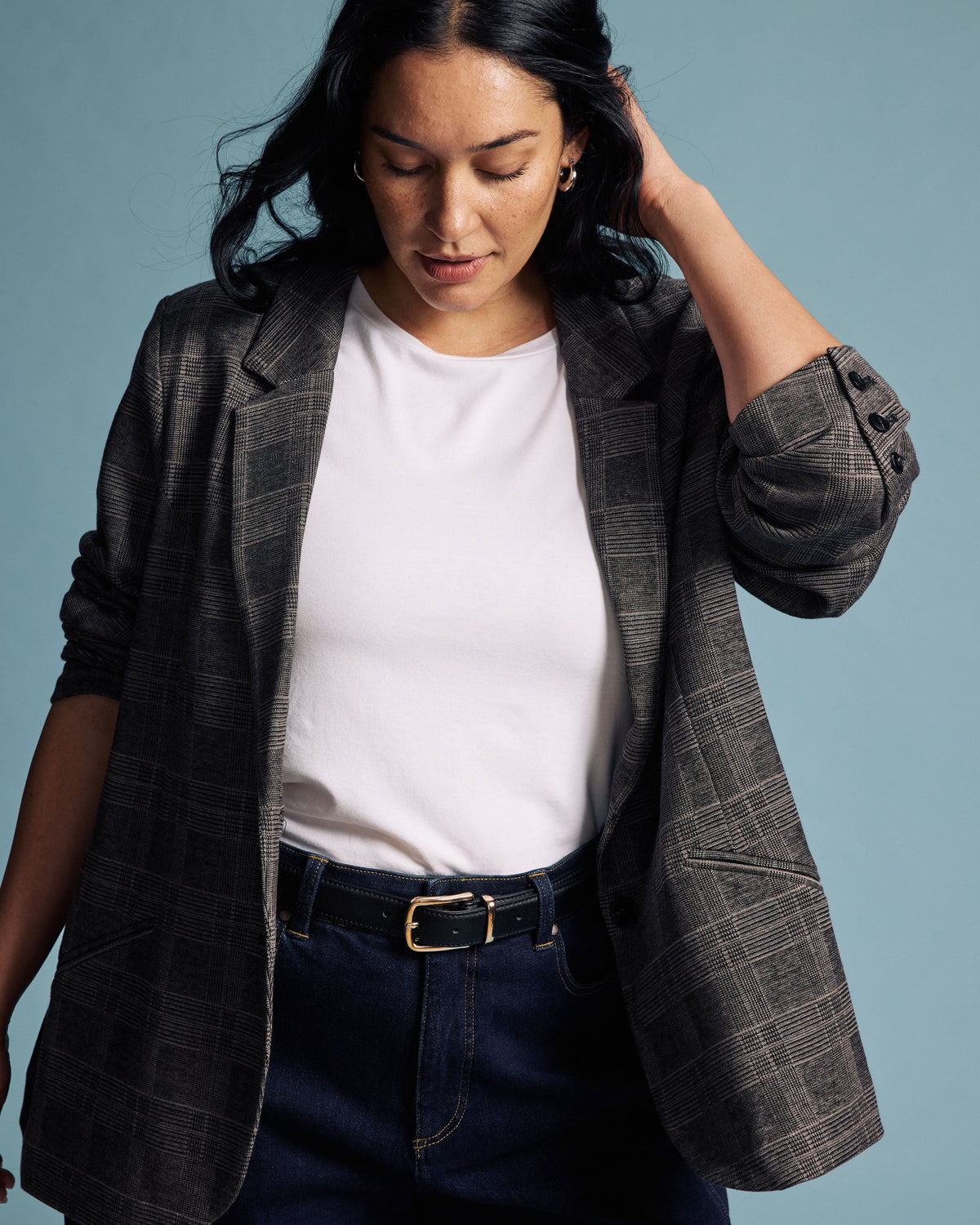 Beas Ponte Blazer - British Plaid