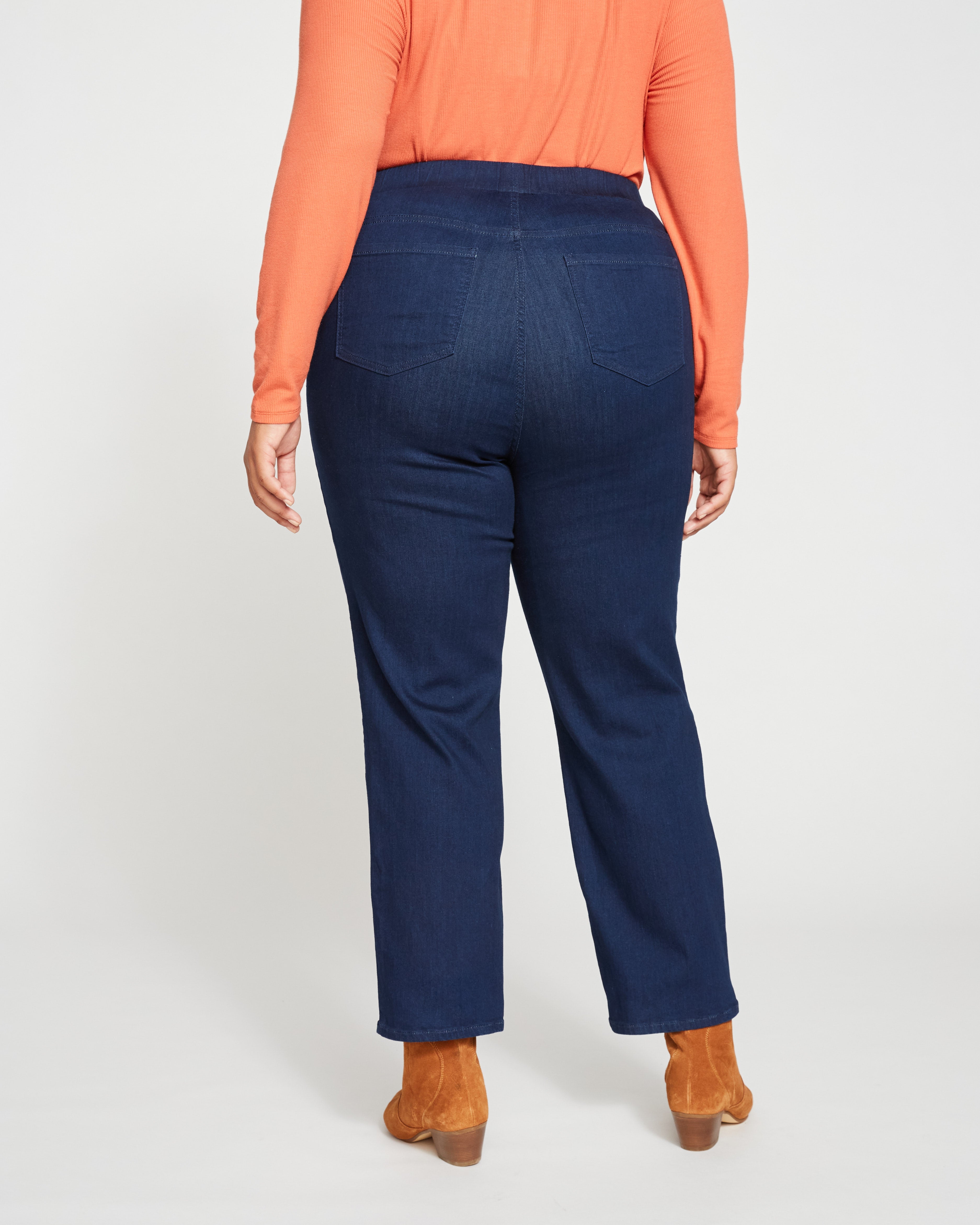 ComfortDenim Stovepipe Jeans 28 Inch - Dark Indigo