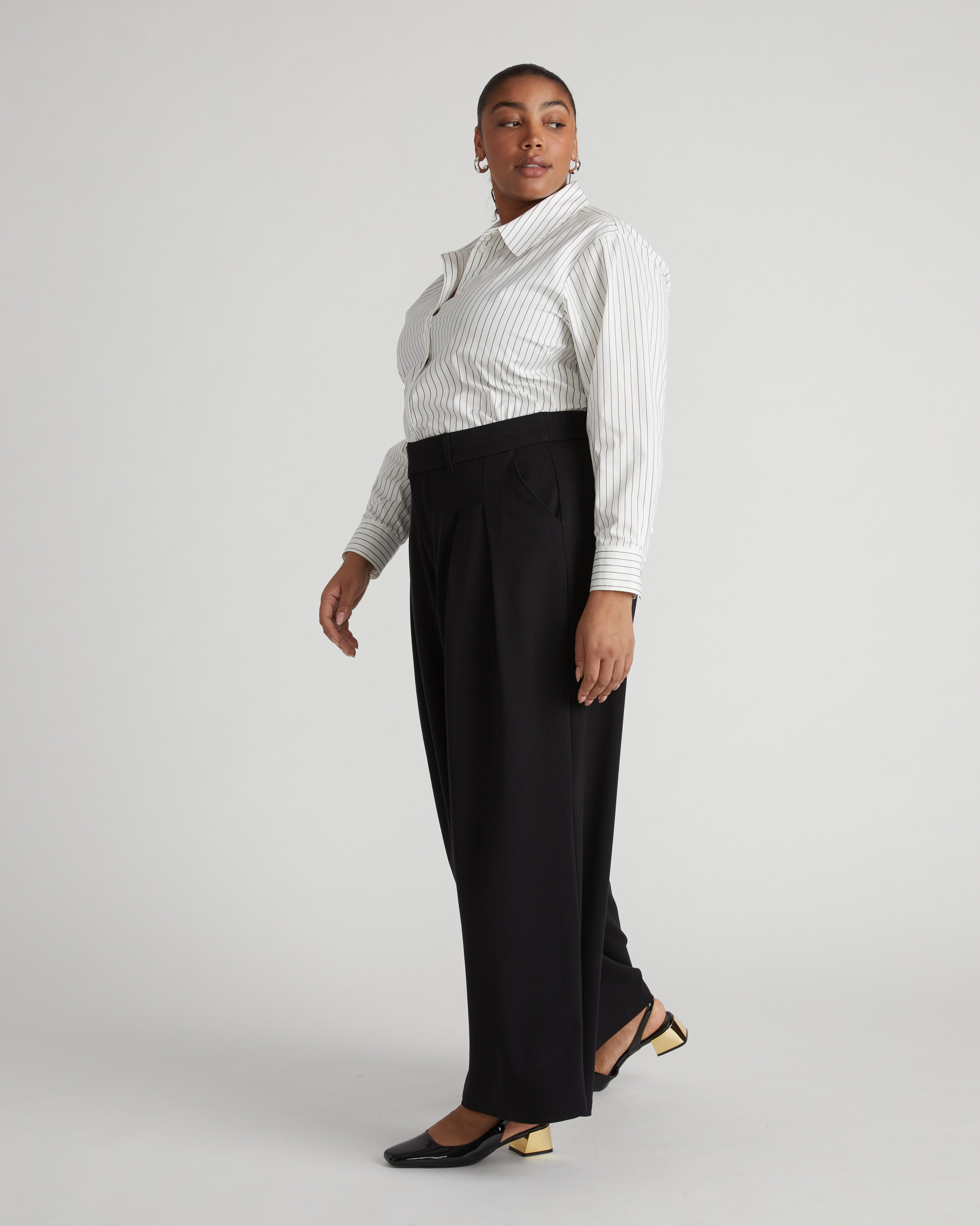 All Day Palais Wide Leg Pants - Black