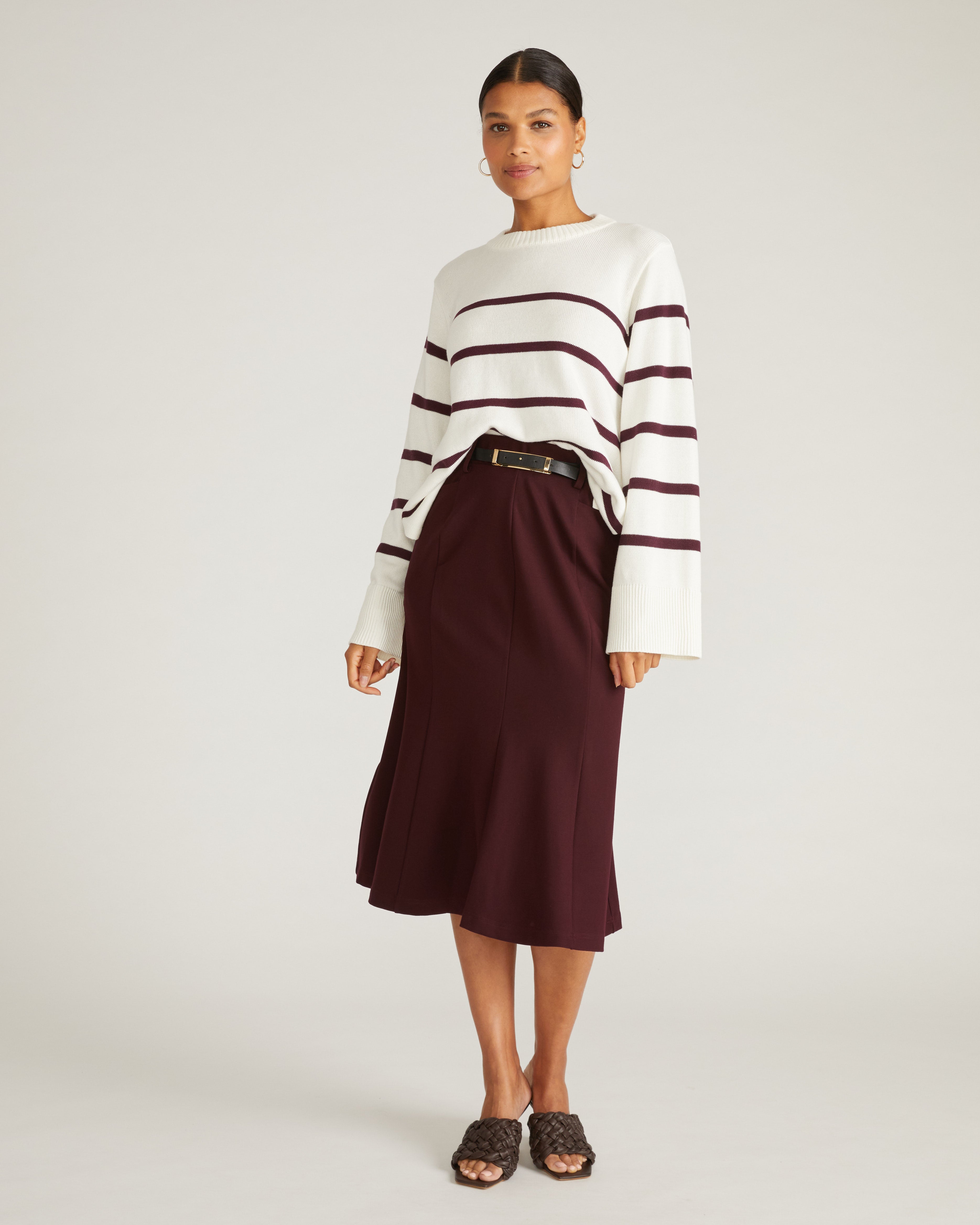 Carla Ponte Skirt - Black Cherry