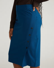 Anya Ponte Skirt - Deep Teal