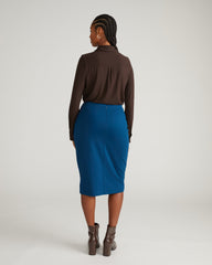 Anya Ponte Skirt - Deep Teal