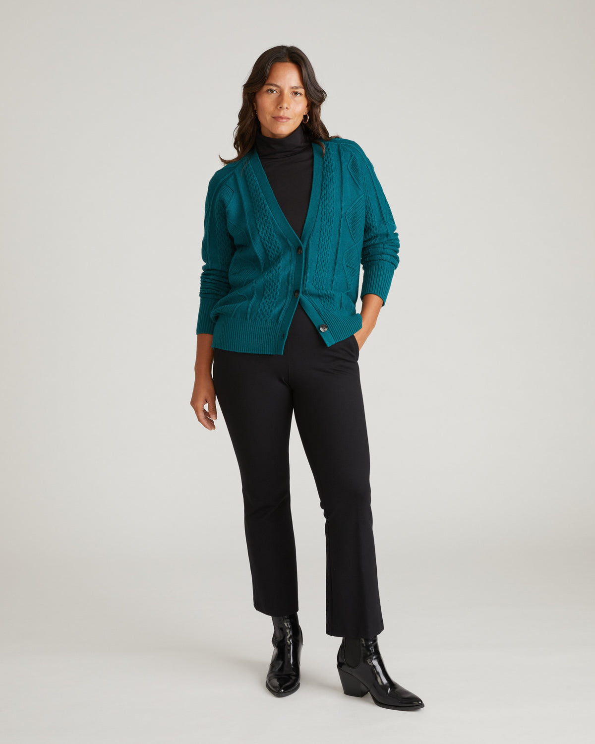 Cable Knit Cardigan - Botanic
