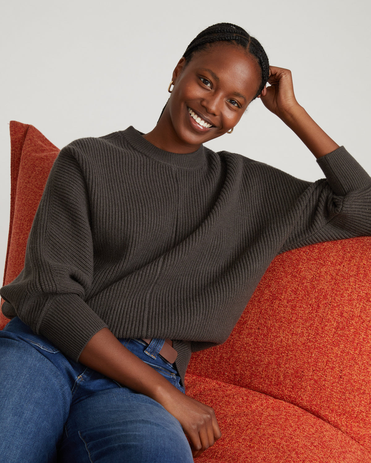 Better-Than-Wool Dolman Sweater - Graphite