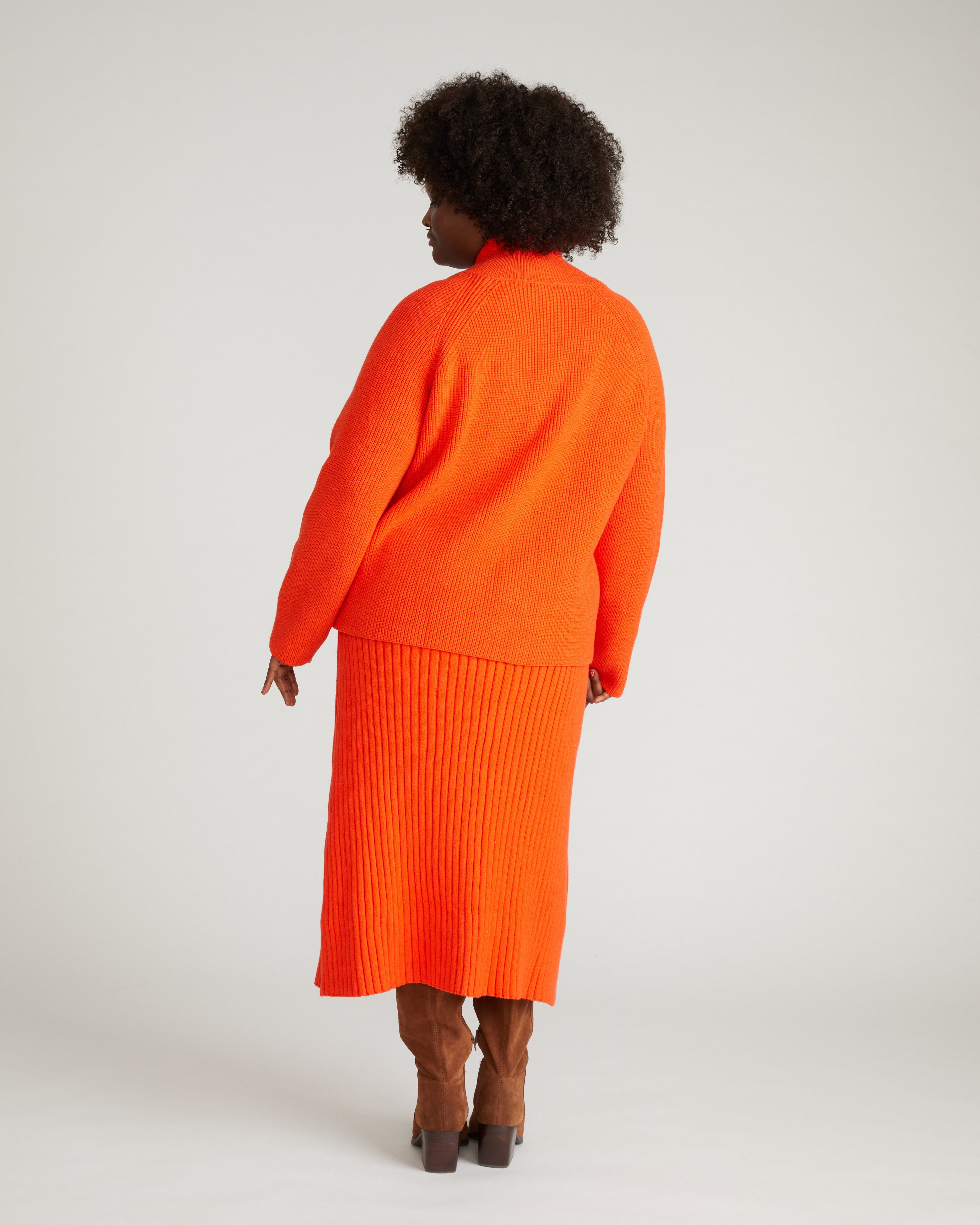 Arly Wrap Neck Sweater - Poppy