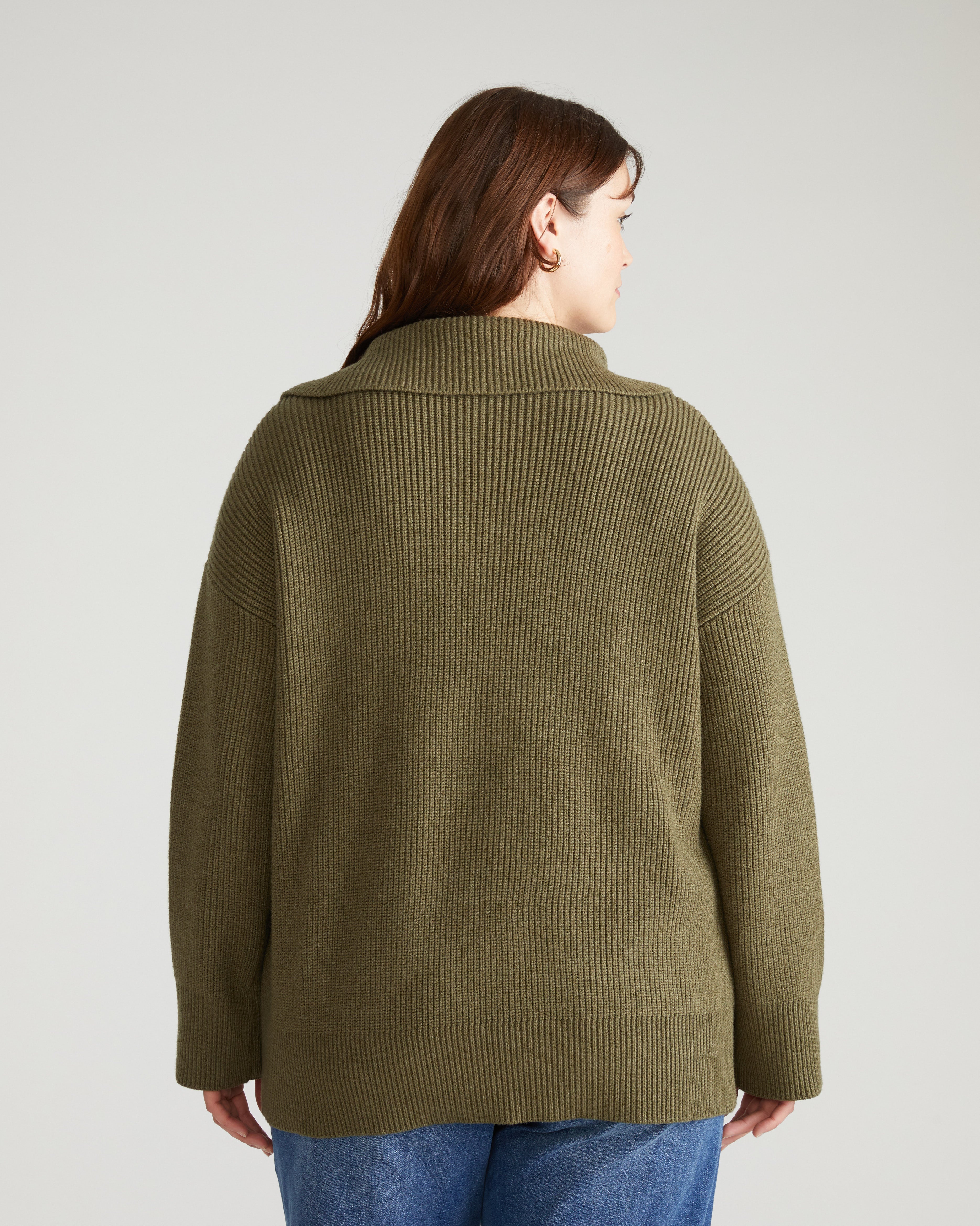 Brenda Zip Sweater - Camo