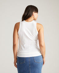 Cai High Neck Tank - White
