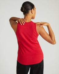 Cai High Neck Tank - Ruby Red