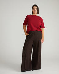 Bella Boatneck Tee - Garnet